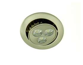 Recessed 3 LED cabinet light