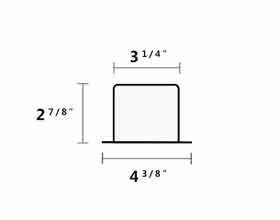 2â…ž  inch Recessed Cabinet Light dimensions