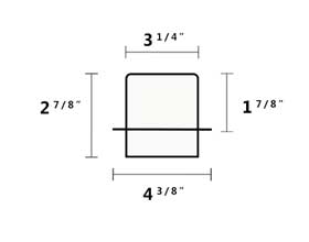 2â…ž  inch semi-recessed Cabinet Light dimensions