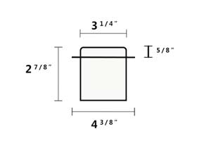 2â…ž  inch Cabinet Light dimensions
