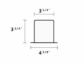 3Â¾ inch Recessed Cabinet Light dimensions