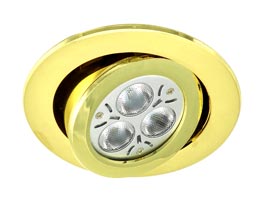 Round recessed LED plug in cabinet light