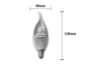 5 watt C37 LED Candelabra bulb
