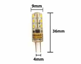 1.5 watt G4 tower LED bulb â€“ 24 LED SMD dimensions