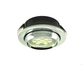 Round Recessed or Surface Mounted LED light with gimbal head
