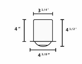 4½ inch Recessed Cabinet Light with Gimbal dimensions