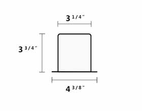 3¾ inch Recessed Cabinet Light dimensions