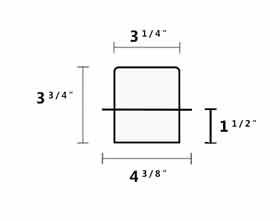 3¾ inch Semi-Recessed Canister Light dimensions