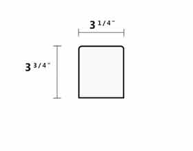 3¾ inch Semi-Recessed or Recessed Rimless Cabinet Canister Light dimensions