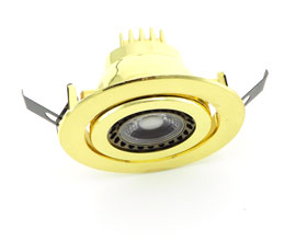 Round recessed LED plug in cabinet light mr16