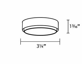 Round Surface Mounted light 24 LED Cluster
